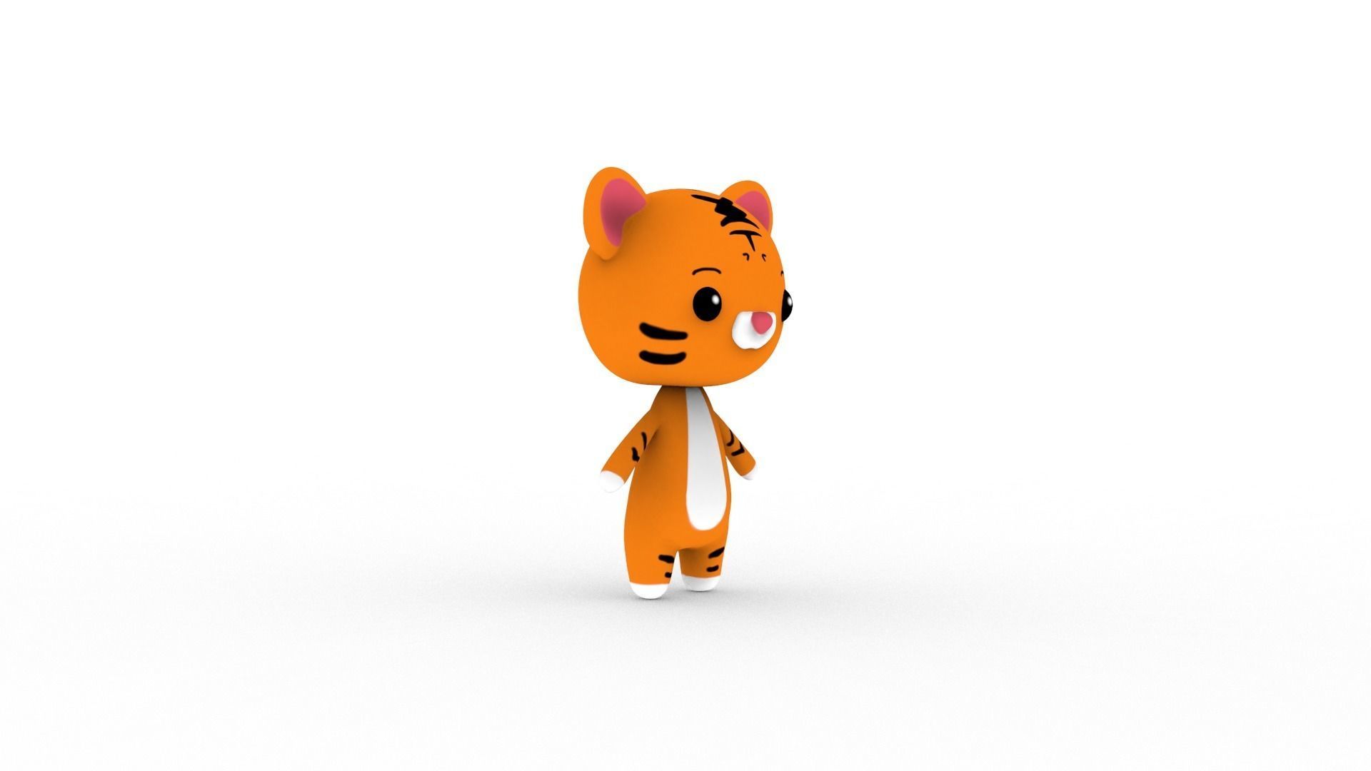 Cartoon Tiger v002 character 3D model_12