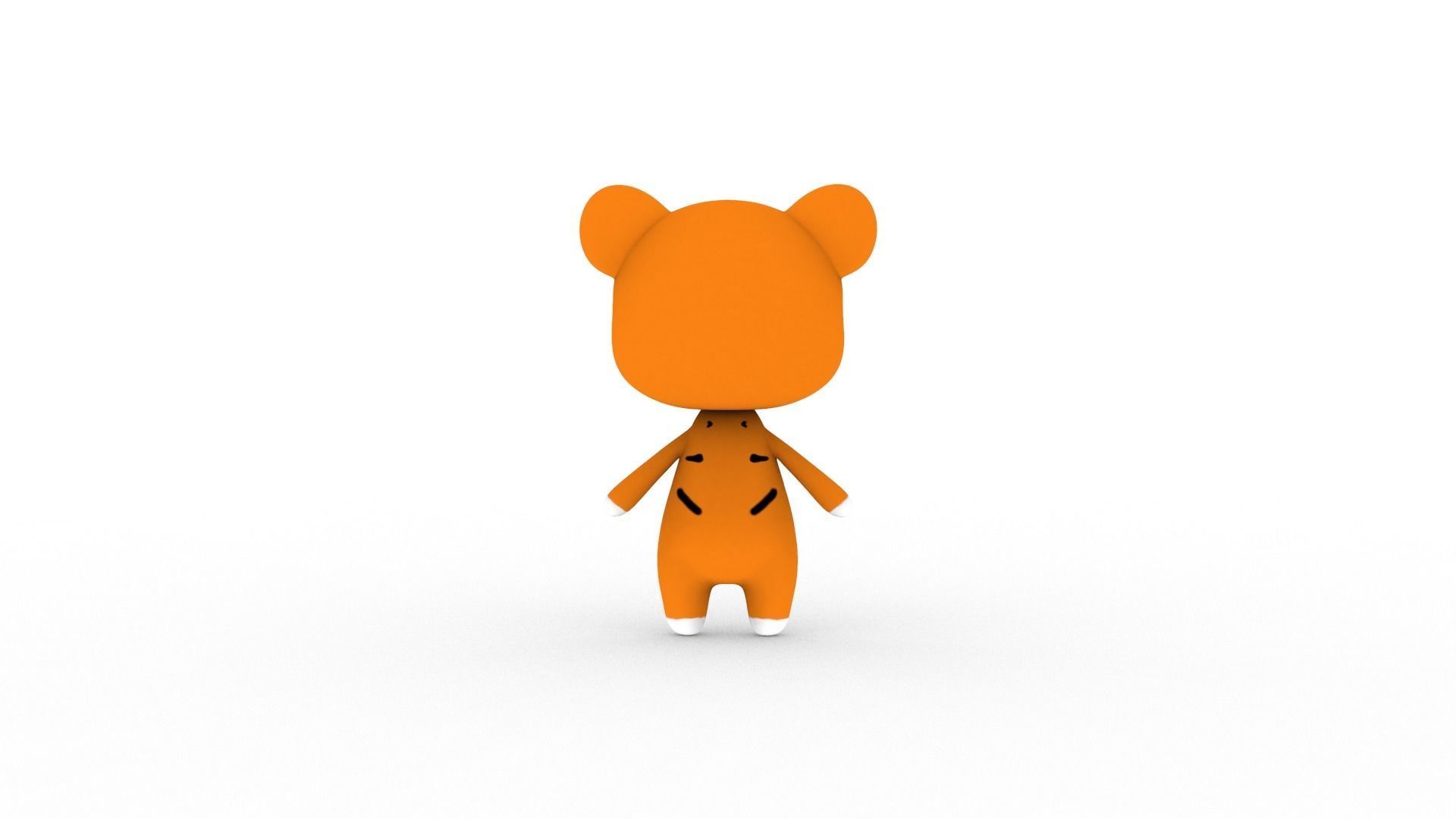 Cartoon Tiger v002 character 3D model_7