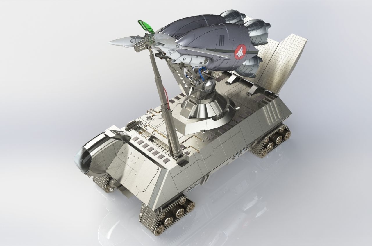 Macross Fighter Jet Atmospheric Booster Tank 3D print model_1