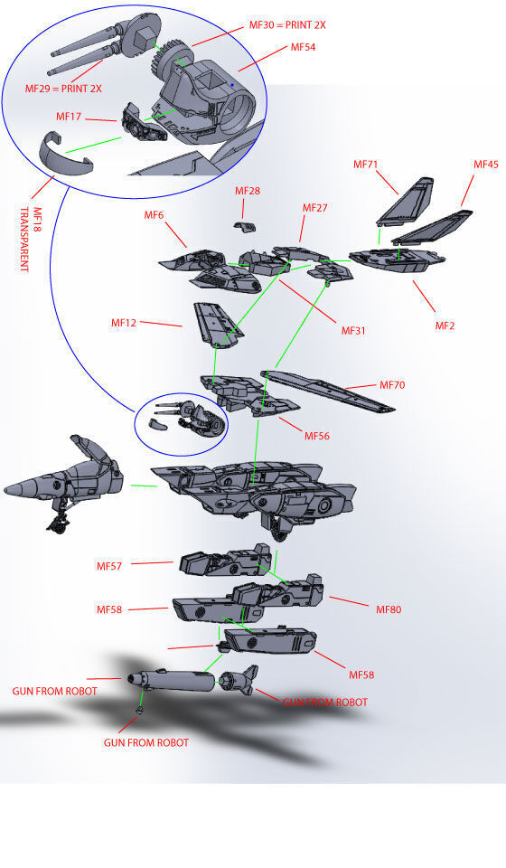 Macross Fighter Jet Atmospheric Booster Tank 3D print model_7