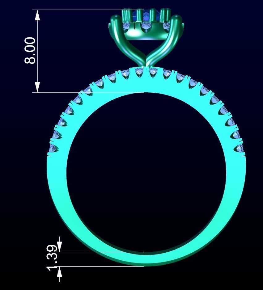 Engagement Ring 41 3D print model_4