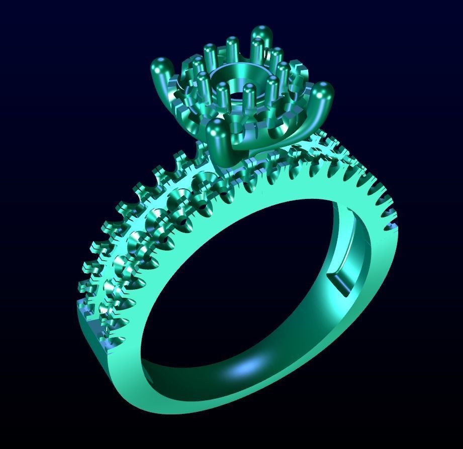 Engagement Ring 41 3D print model_8