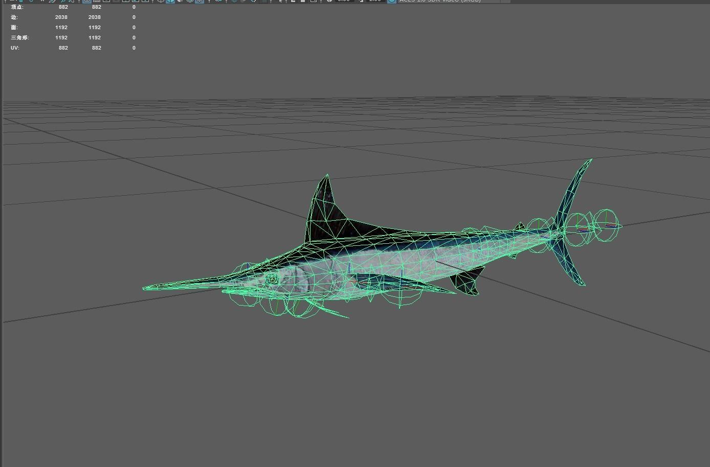 Spearfish Low-poly 3D model_2