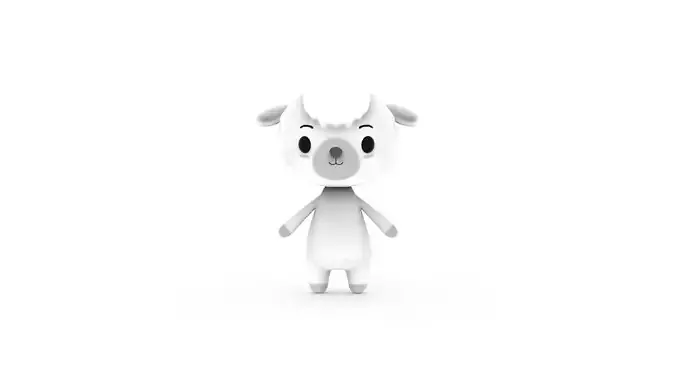 Cartoon Sheep v002 character