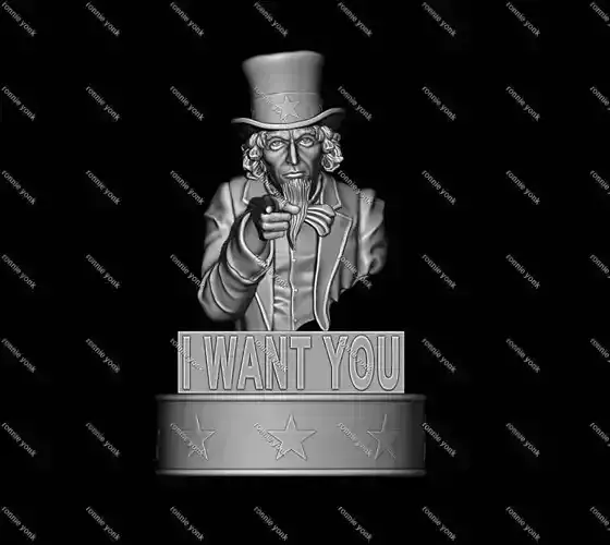 UNCLE SAM POSTER - 3Dprinting