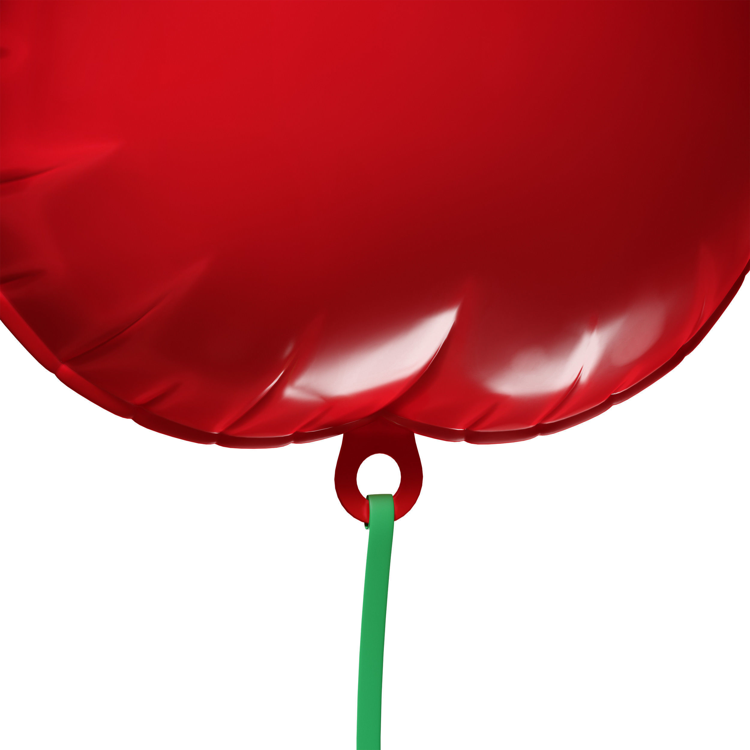Balloon inflatable red flower with smiley 3D model_15