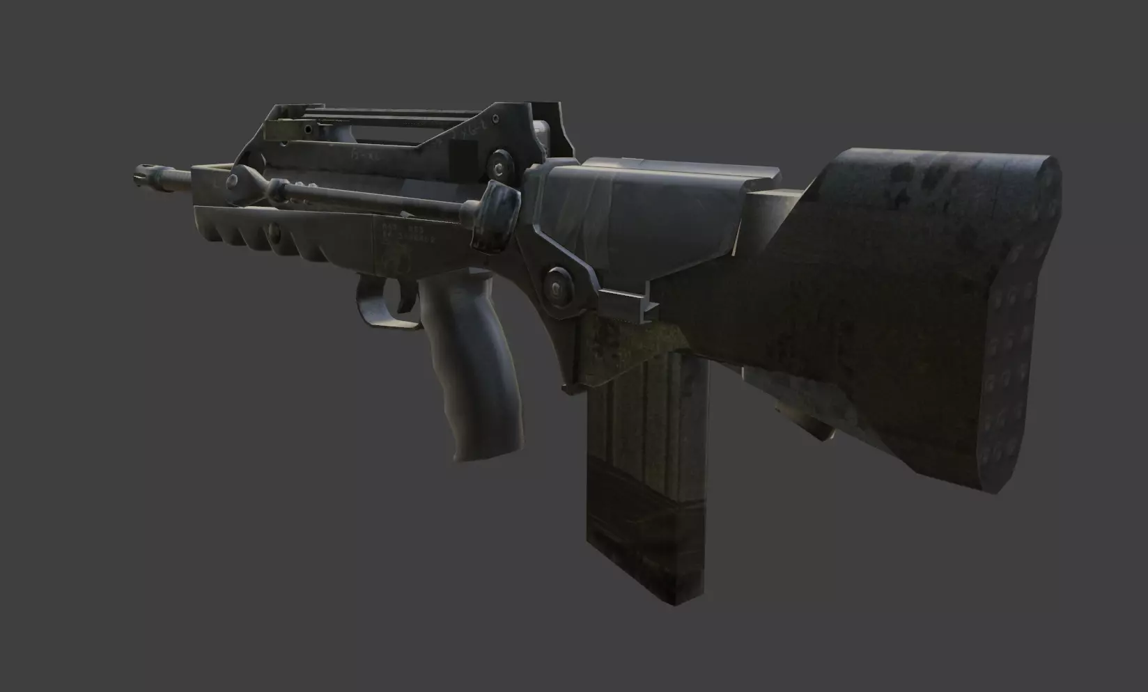 weapon famas Low-poly 3D model_0