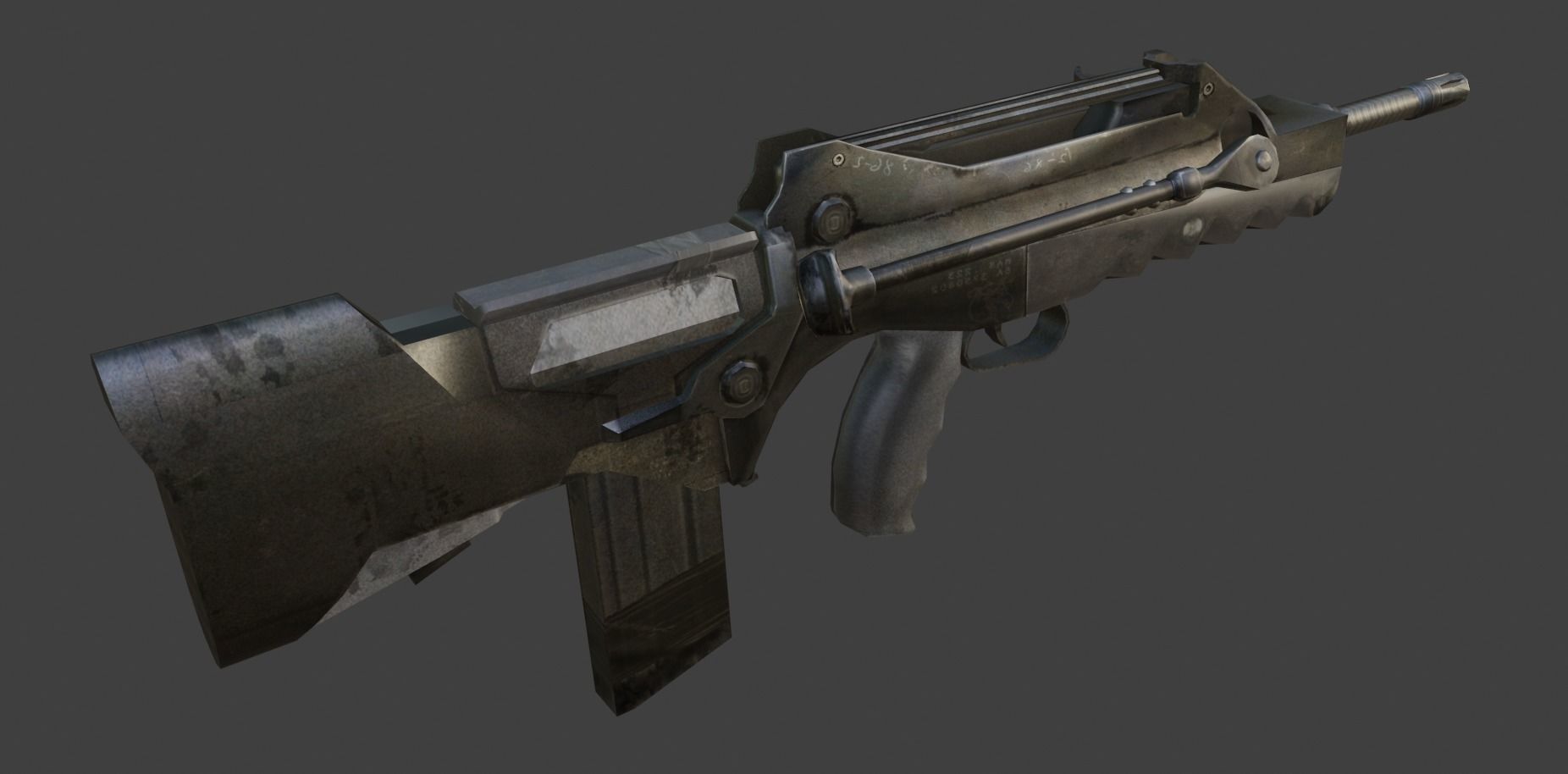 weapon famas Low-poly 3D model_1