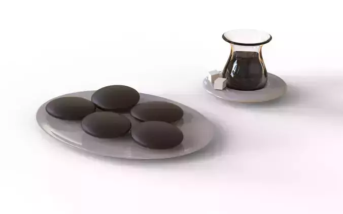 tea cup and cookie presentation