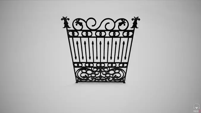 Ornate Wrought Iron Fence Design 5