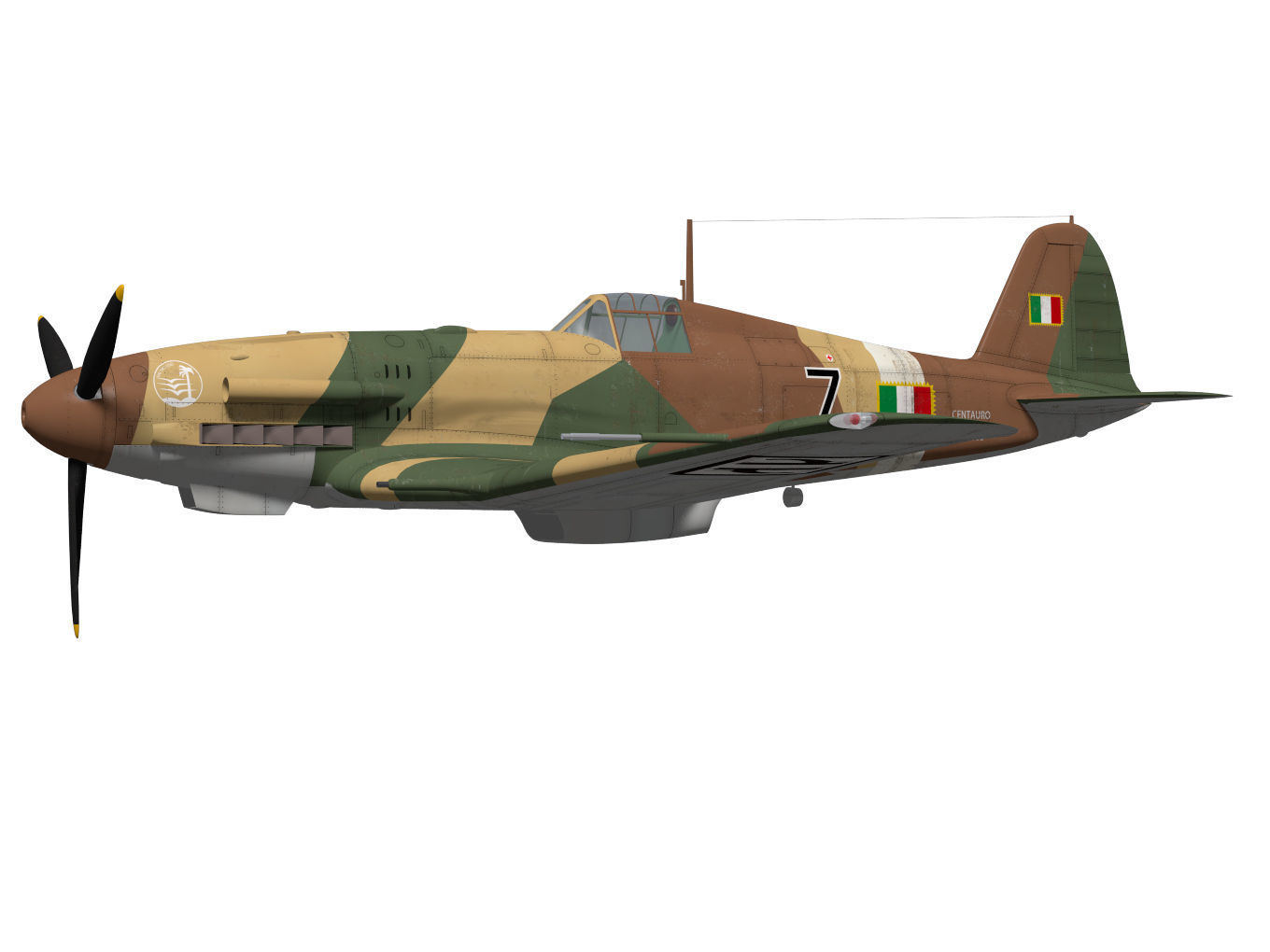 Fiat G55 Centauro Serie1 3D model_2
