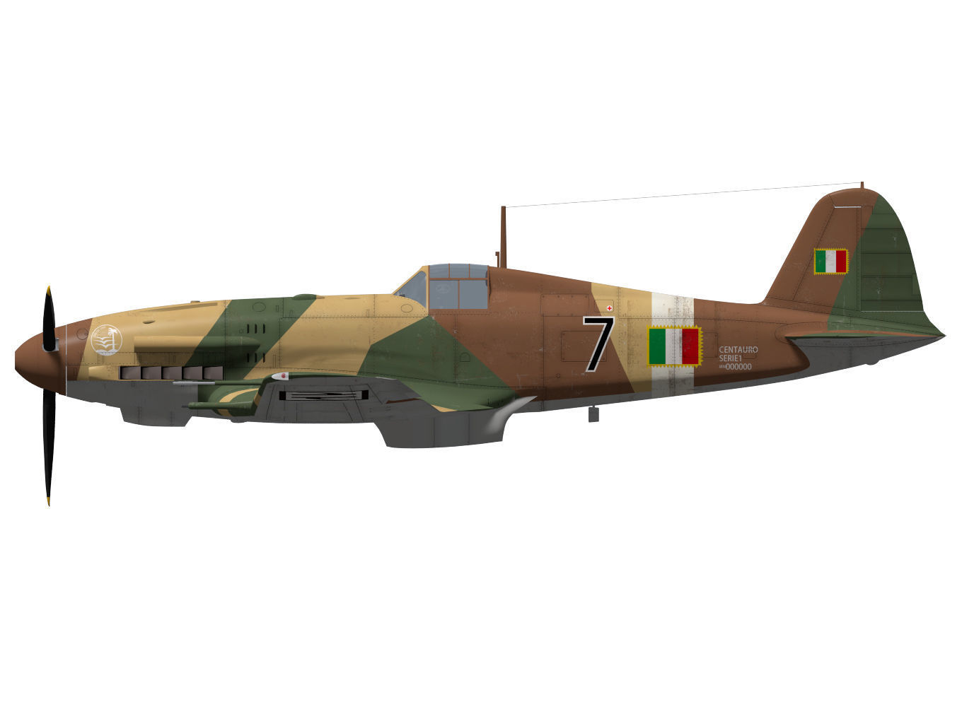 Fiat G55 Centauro Serie1 3D model_8