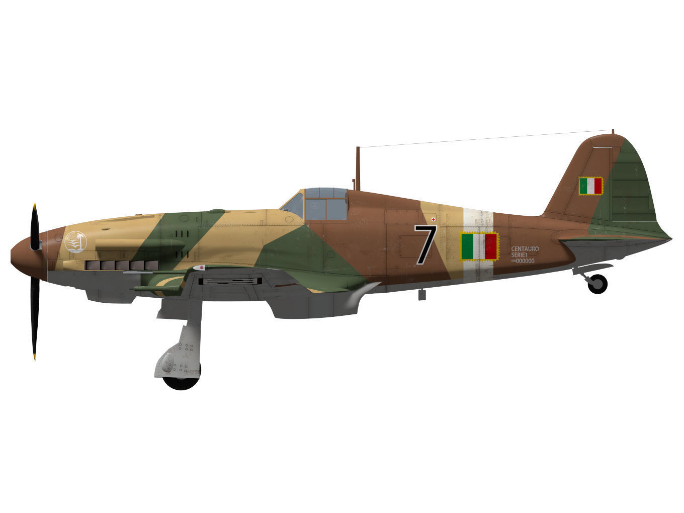 Fiat G55 Centauro Serie1 3D model_9
