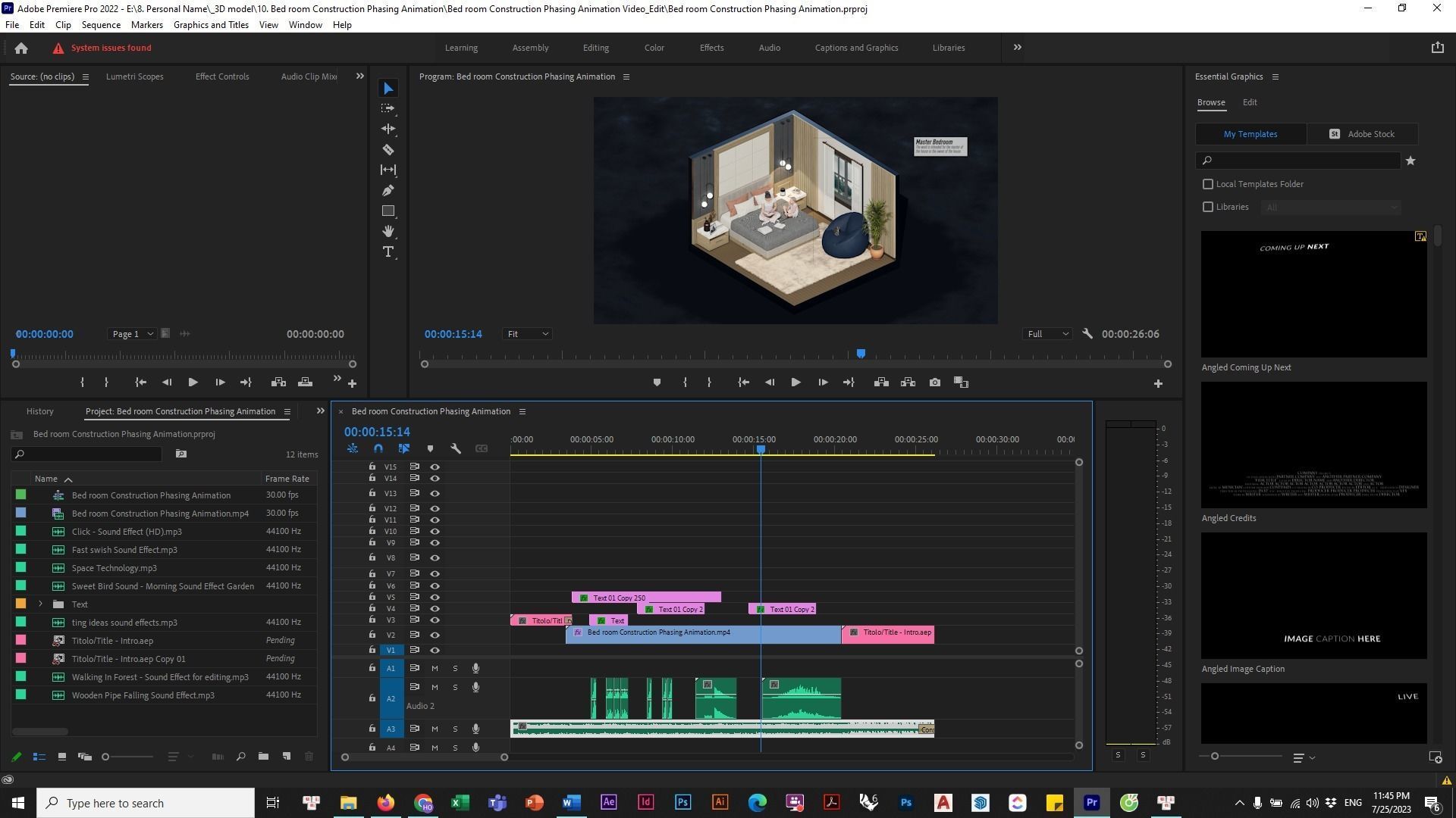 Bedroom Isometric Phasing Lumion 12 premiere template 3D model_2
