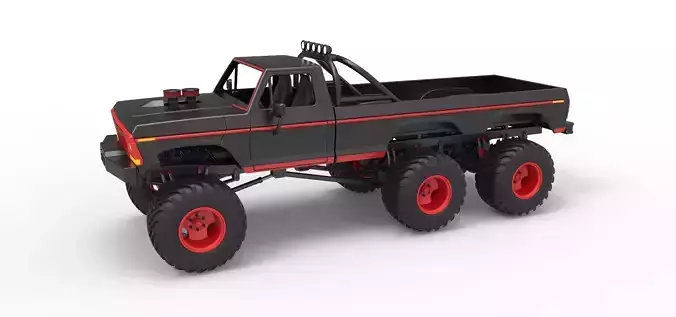 Monster Truck 6x6 concept Version 1 Scale 1 to 25