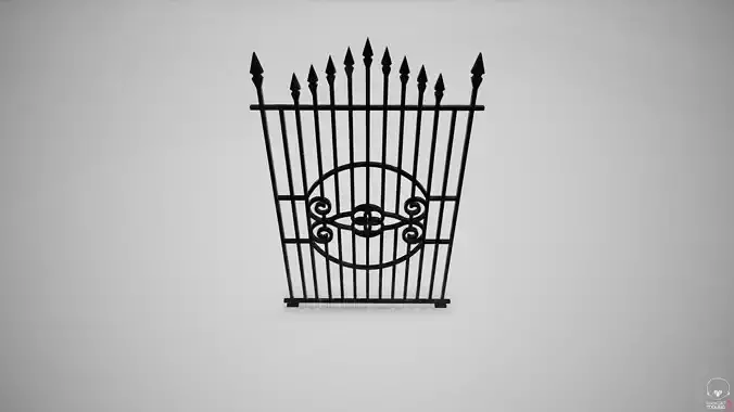 Ornate Wrought Iron Fence Design 7
