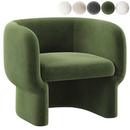  Cambry Upholstered Barrel Chair 3D model