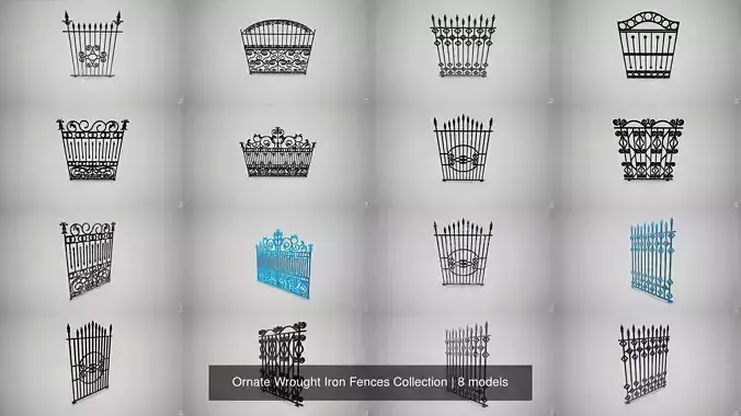 Ornate Wrought Iron Fences Collection