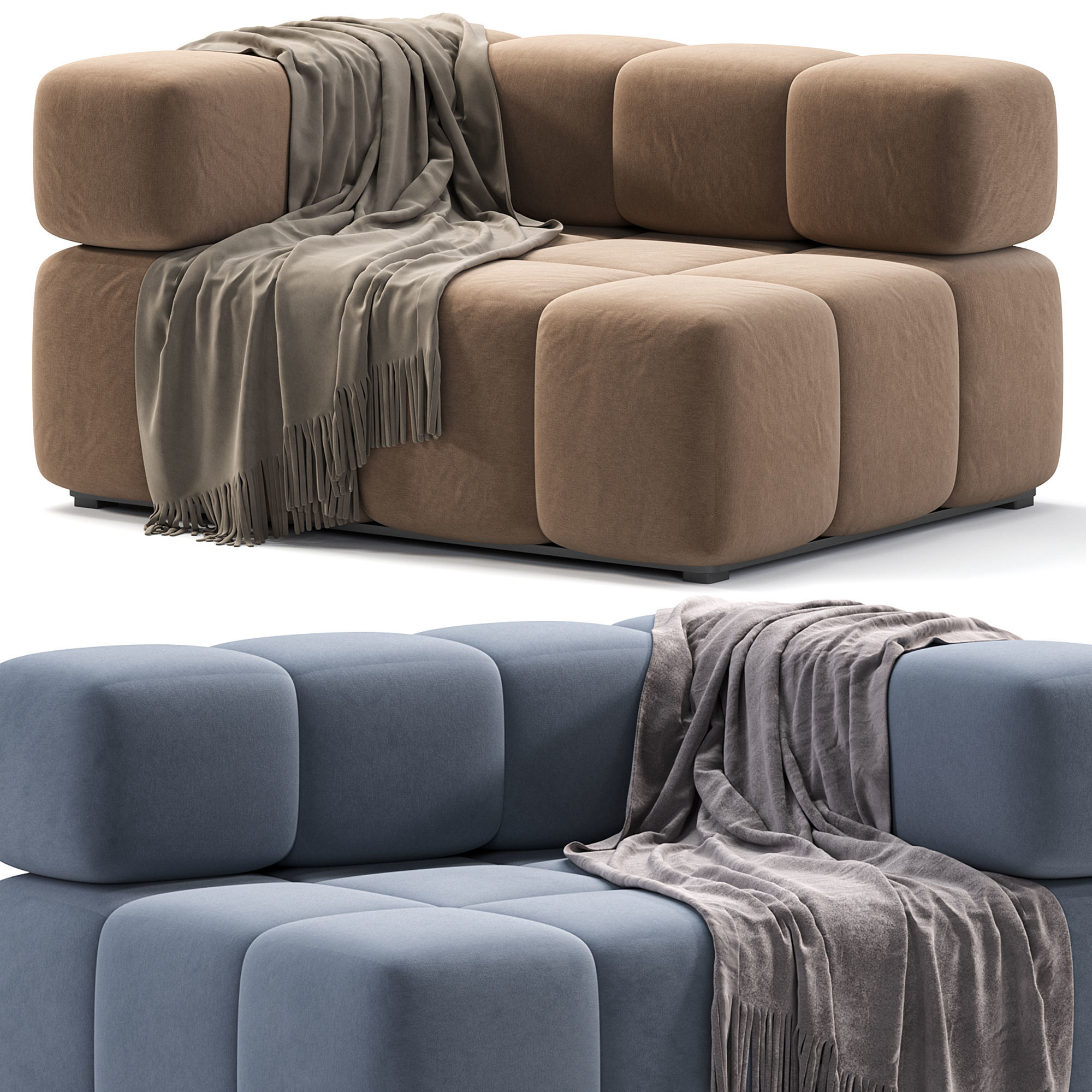 THOMAS DOUBLE MODULE SOFA 2 3D model_1