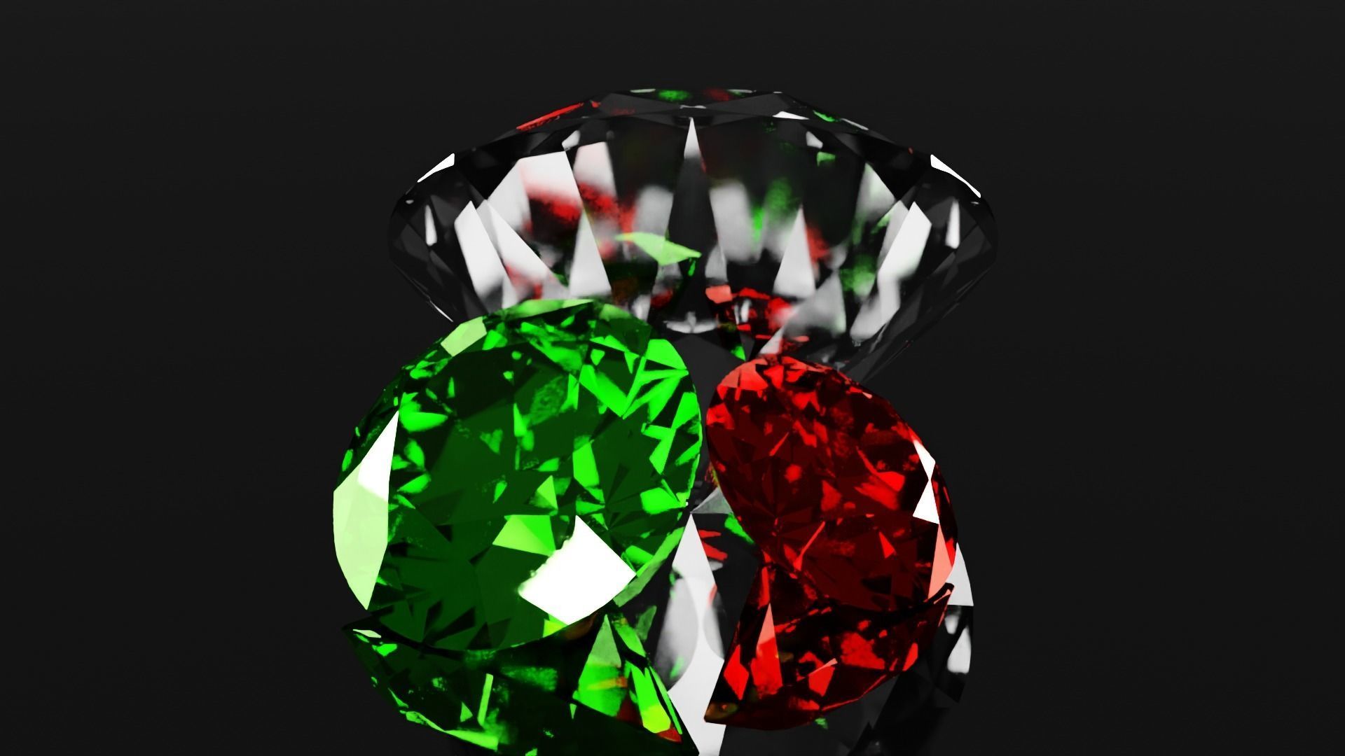 Diamonds 3D model 3D model_1