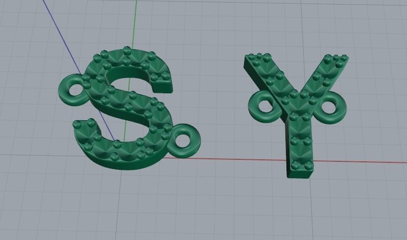 Letters S Y Model 4070 3D print model_2