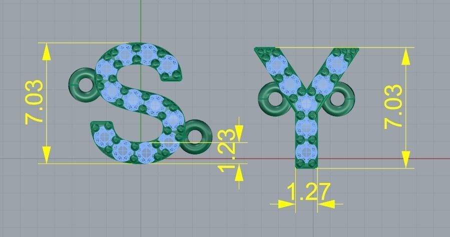 Letters S Y Model 4070 3D print model_5