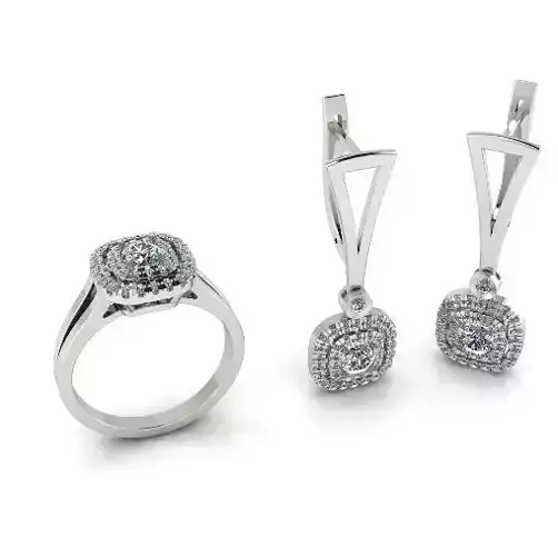 Set with ring and earrings Model 4068