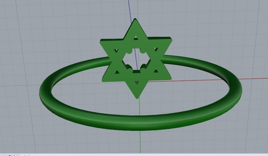 Star of David ring Model 4067 3D print model_4