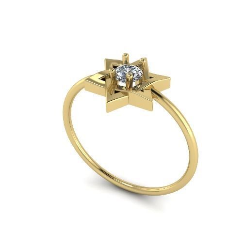 Star of David ring Model 4067 3D print model_1