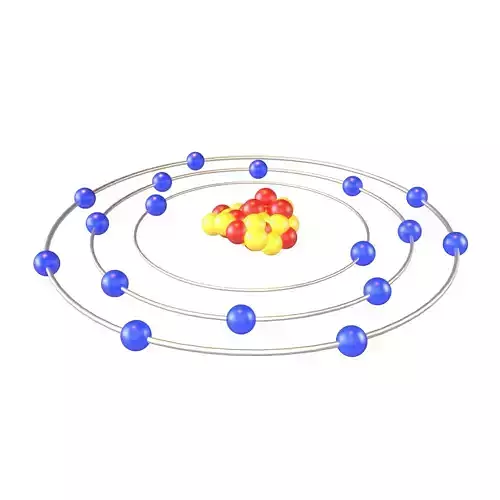 Chlorine Chemical Element v1 001 Low-poly 3D model