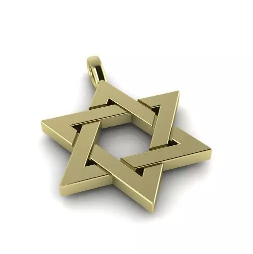 Star of David pendant Model 4044 3D print model_0