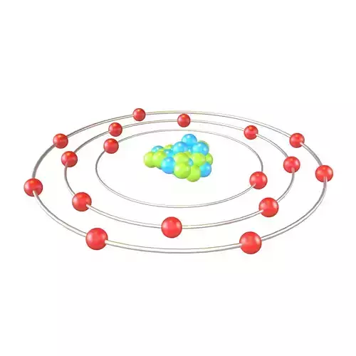Chlorine Chemical Element v1 002 Low-poly 3D model
