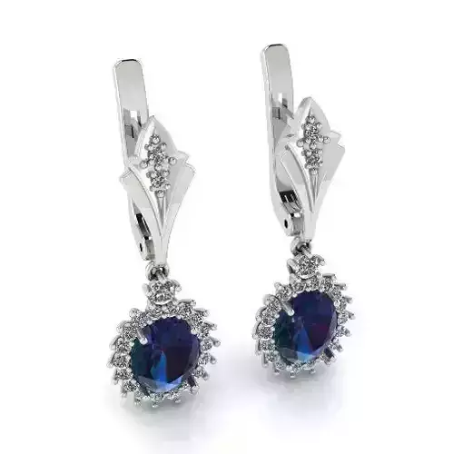 Earrings with English lock Model 4038