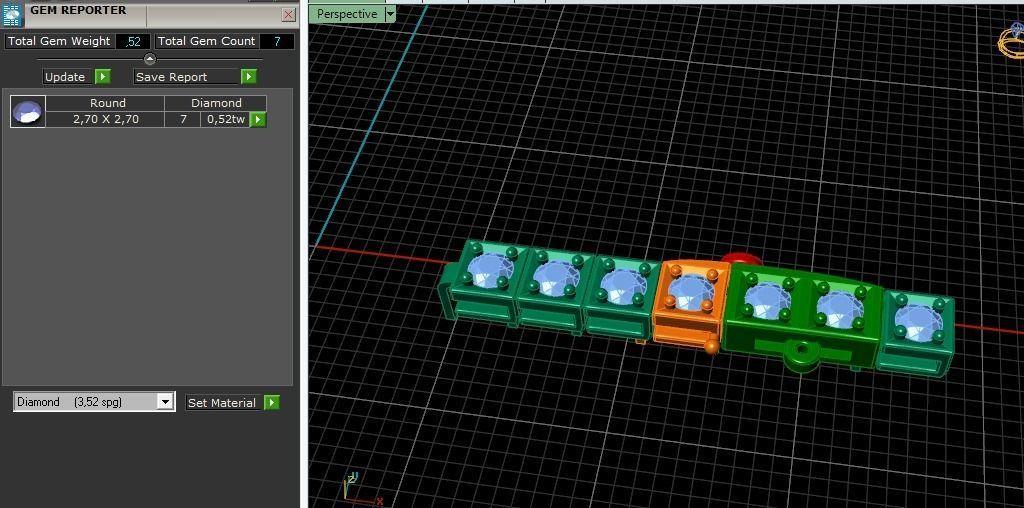 Bracelet Tennis Model 4034 3D print model_9