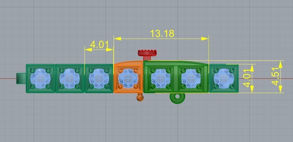 Bracelet Tennis Model 4034 3D print model_5