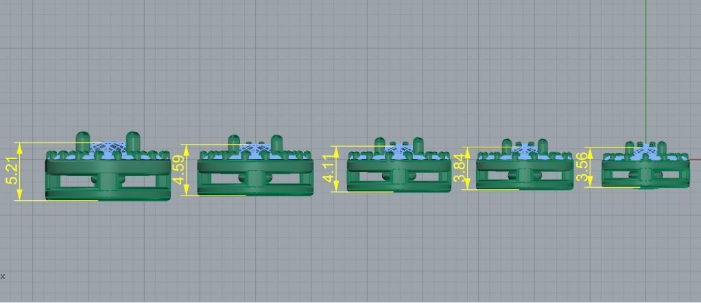 Round pendants 5 sizes Model 4033 3D print model_6