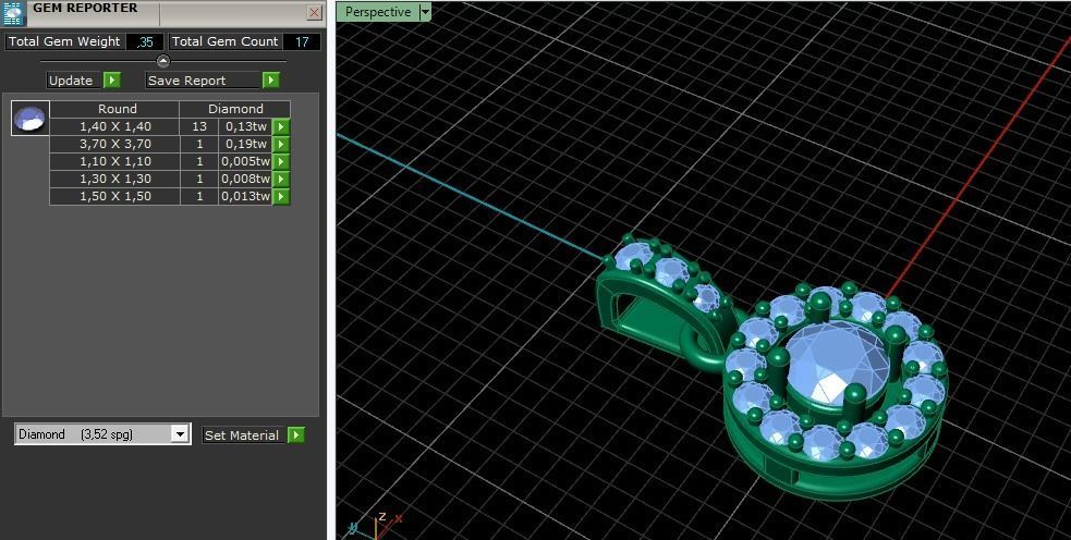 Round pendants 5 sizes Model 4033 3D print model_16