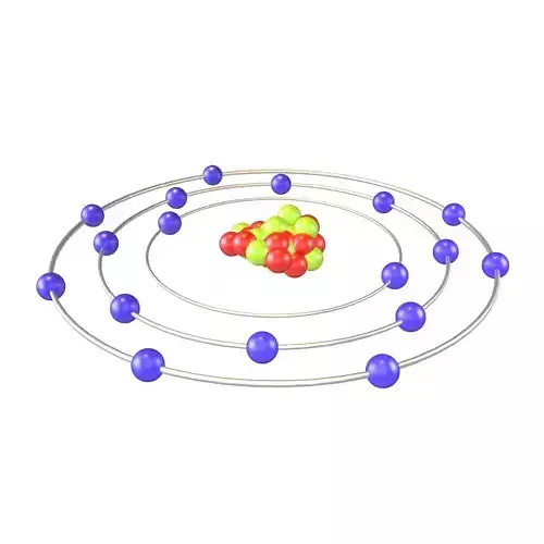 Chlorine Chemical Element v1 003 Low-poly 3D model