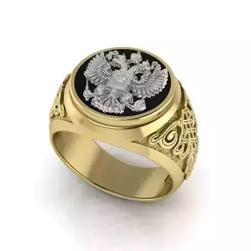 Mens signet with coat of arms Model 4032