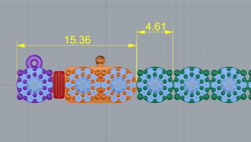 Bracelet Tennis Model 4030 3D print model_4