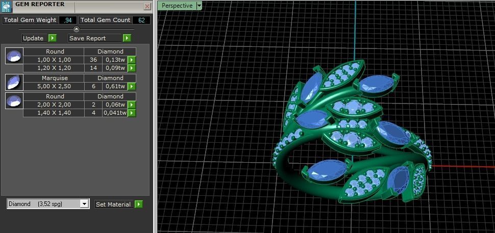 Leaf ring Model 4029 3D print model_9