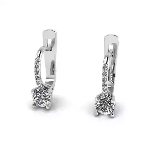 Earrings with English lock Model 4026