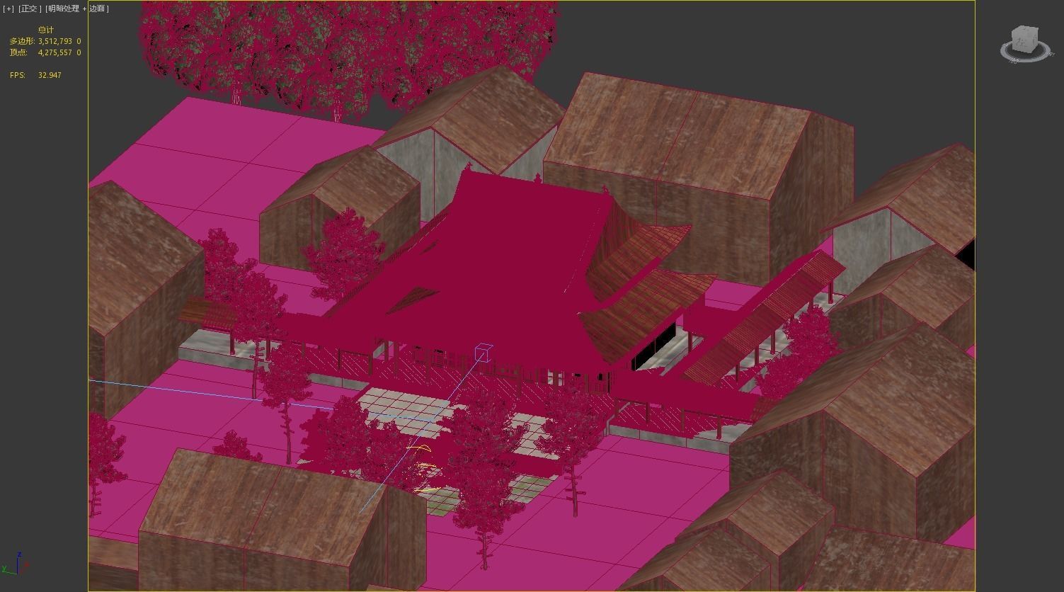 China temples church Historical sites palace 3D model_3