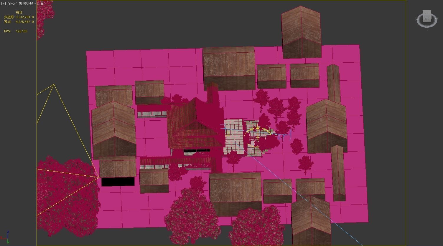 China temples church Historical sites palace 3D model_5