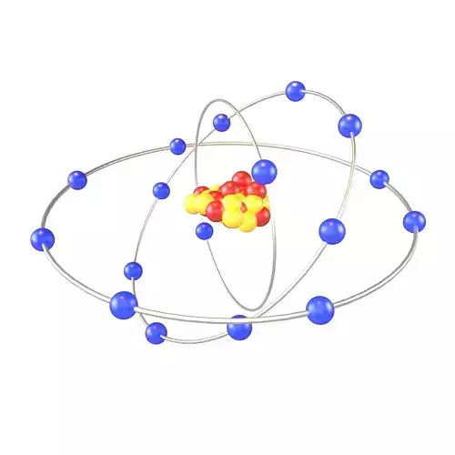 Chlorine Chemical Element v2 001 Low-poly 3D model