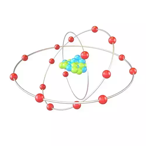 Chlorine Chemical Element v2 002 Low-poly 3D model