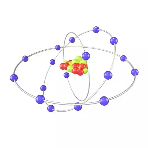Chlorine Chemical Element v2 003 Low-poly 3D model