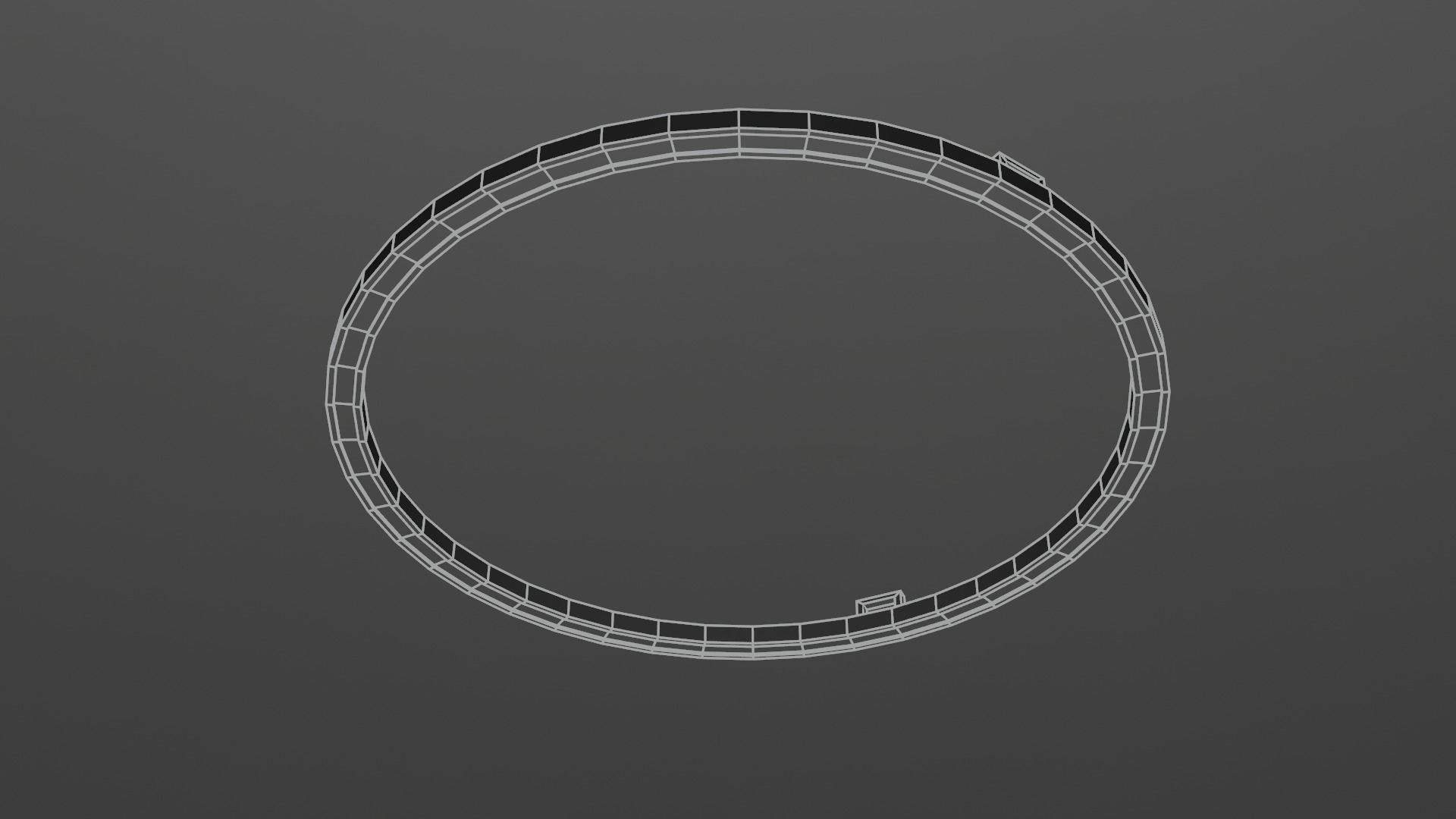 Circle Lamp Modern Low-poly 3D model_4