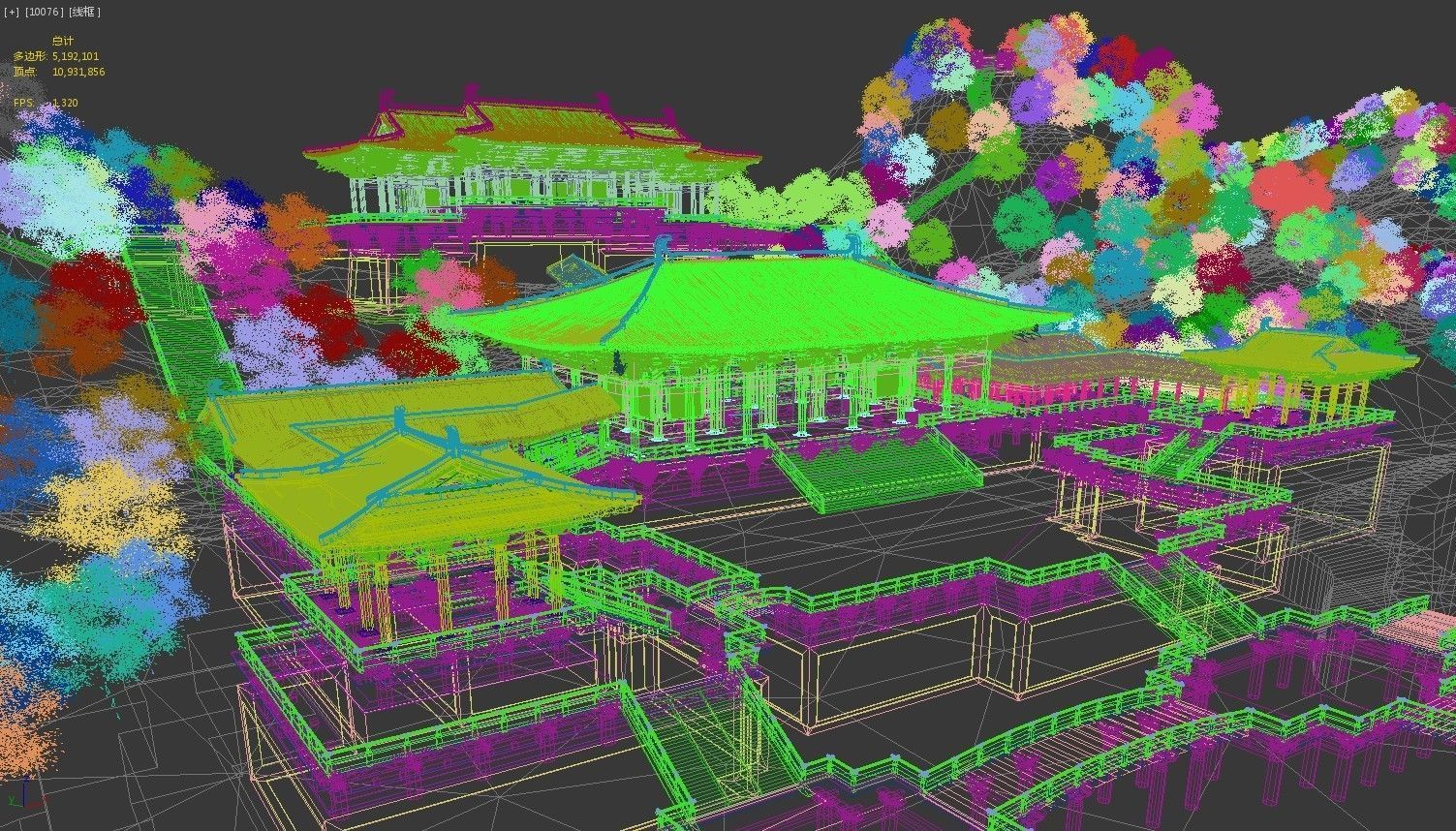 China temples church Historical sites palace Tang dynasty 3D model_2