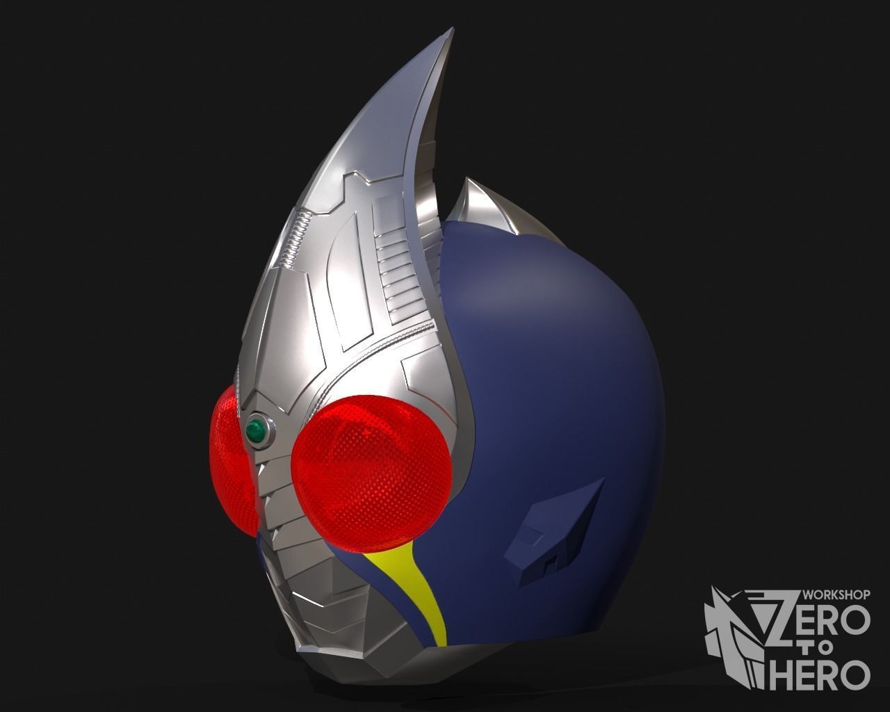 Kamen Rider Blade Helmet 3D print model_1